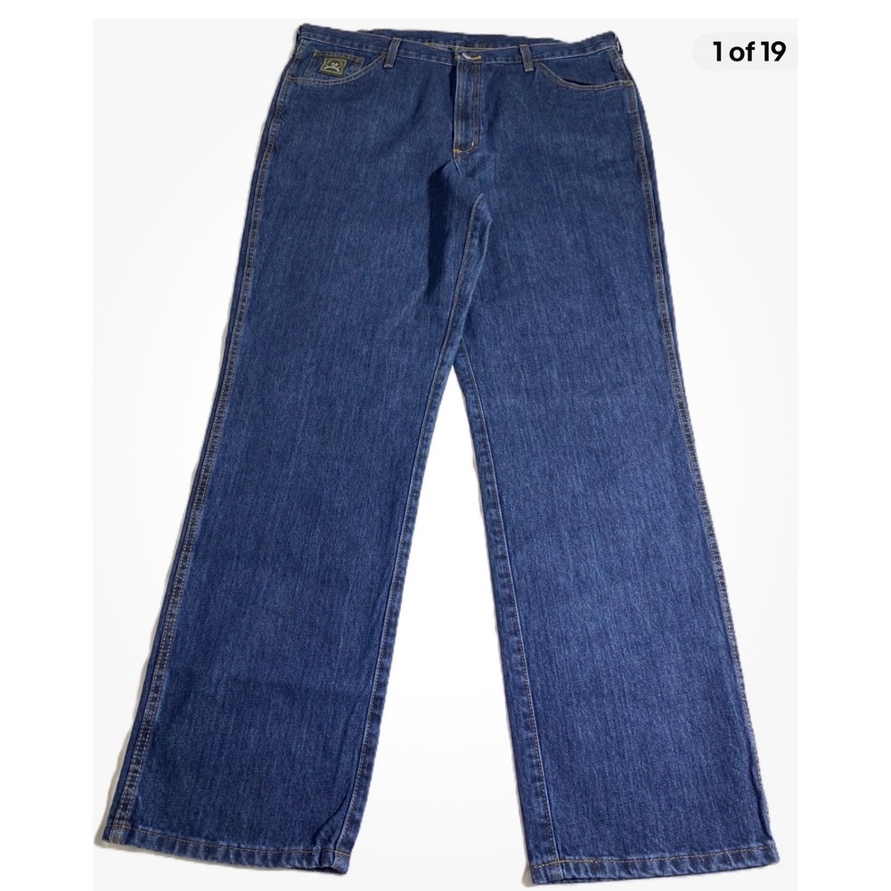Cinch Green Label Jeans Mens 40x34 Blue Cotton Western Relaxed Tapered Leg NWT